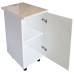 Corp inferior cu 1 usa Zebra, Alb/MDF Vanilie, cu blat Travertin, 40 x 85 x 60 cm